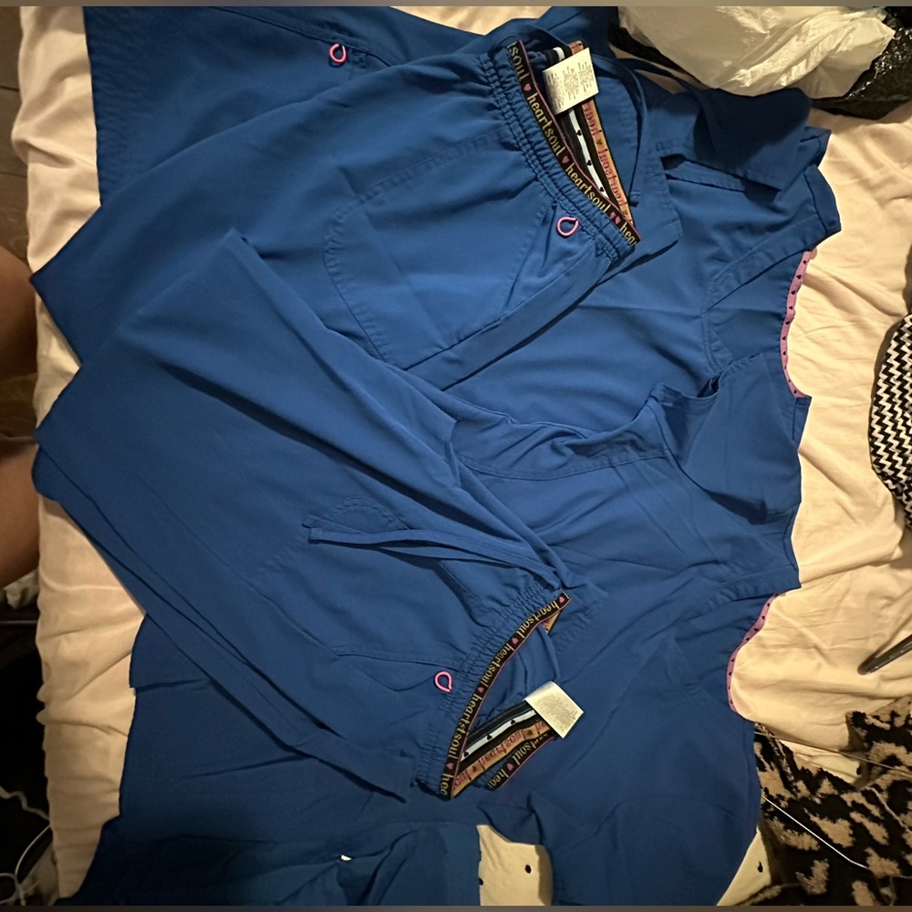 Royal blue Heart Soul Scrubs size Medium